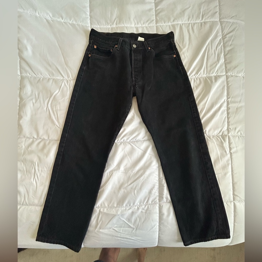 Vintage Levi’s 501 black jeans actual 32×29